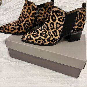 Franco Sarto Arden Leopard Haircalf Booties- Size 8.5 - Brand New in Box!